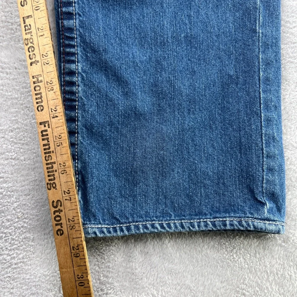 True Religion‎ Section Straight Jeans Size 44 Blue Mens Y2K Embroidered Baggy